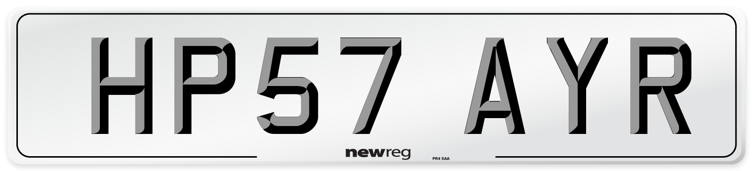 HP57 AYR Number Plate from New Reg